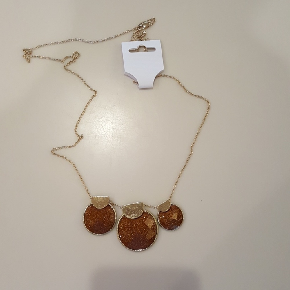 Goldtone long necklace